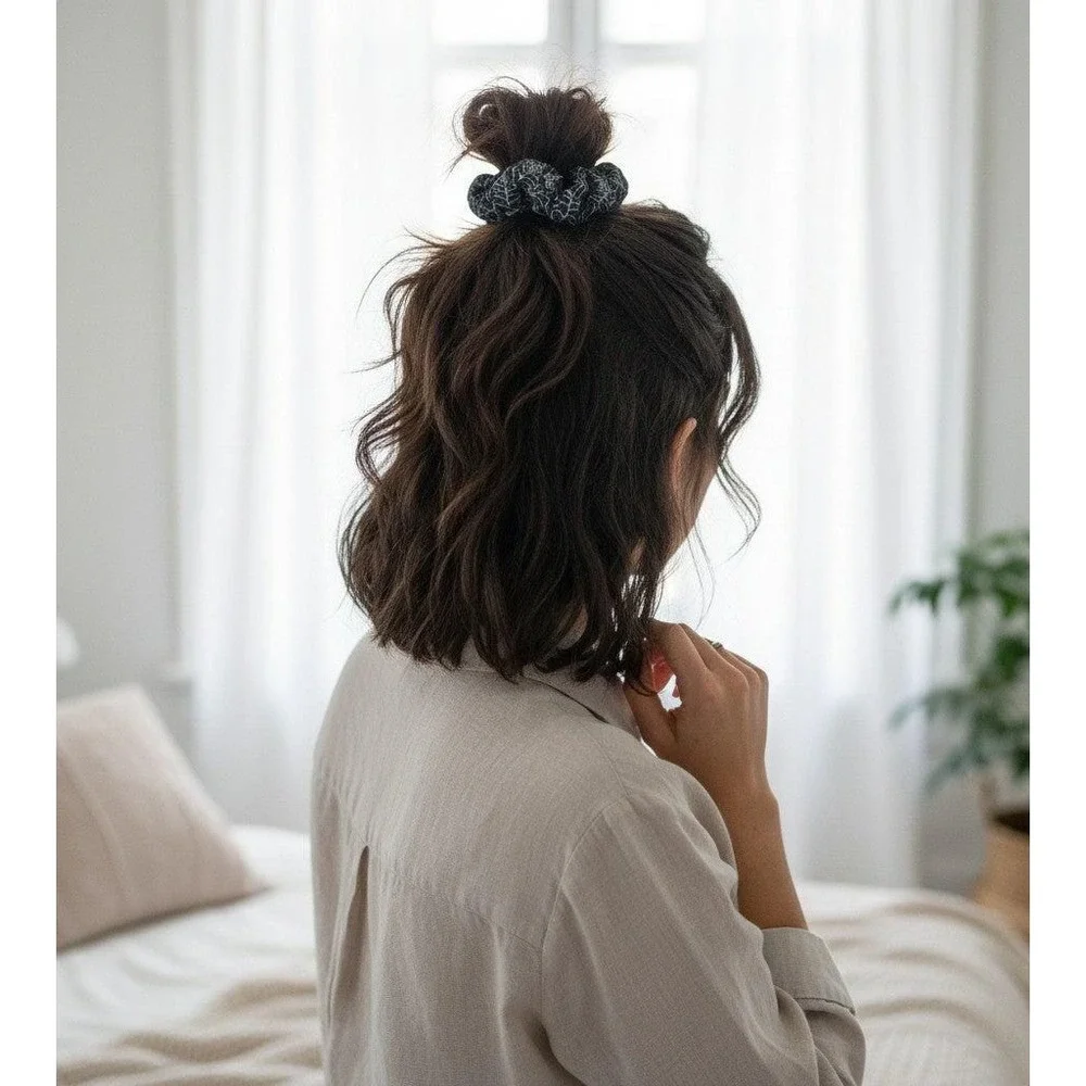 Spooky Spider Web Halloween Hair Scrunchie